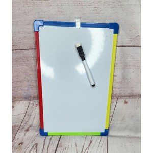 Dry Eraser Whiteboard With Magnetic Marker  12"x8" DOES NOT HANG BY MAGNET